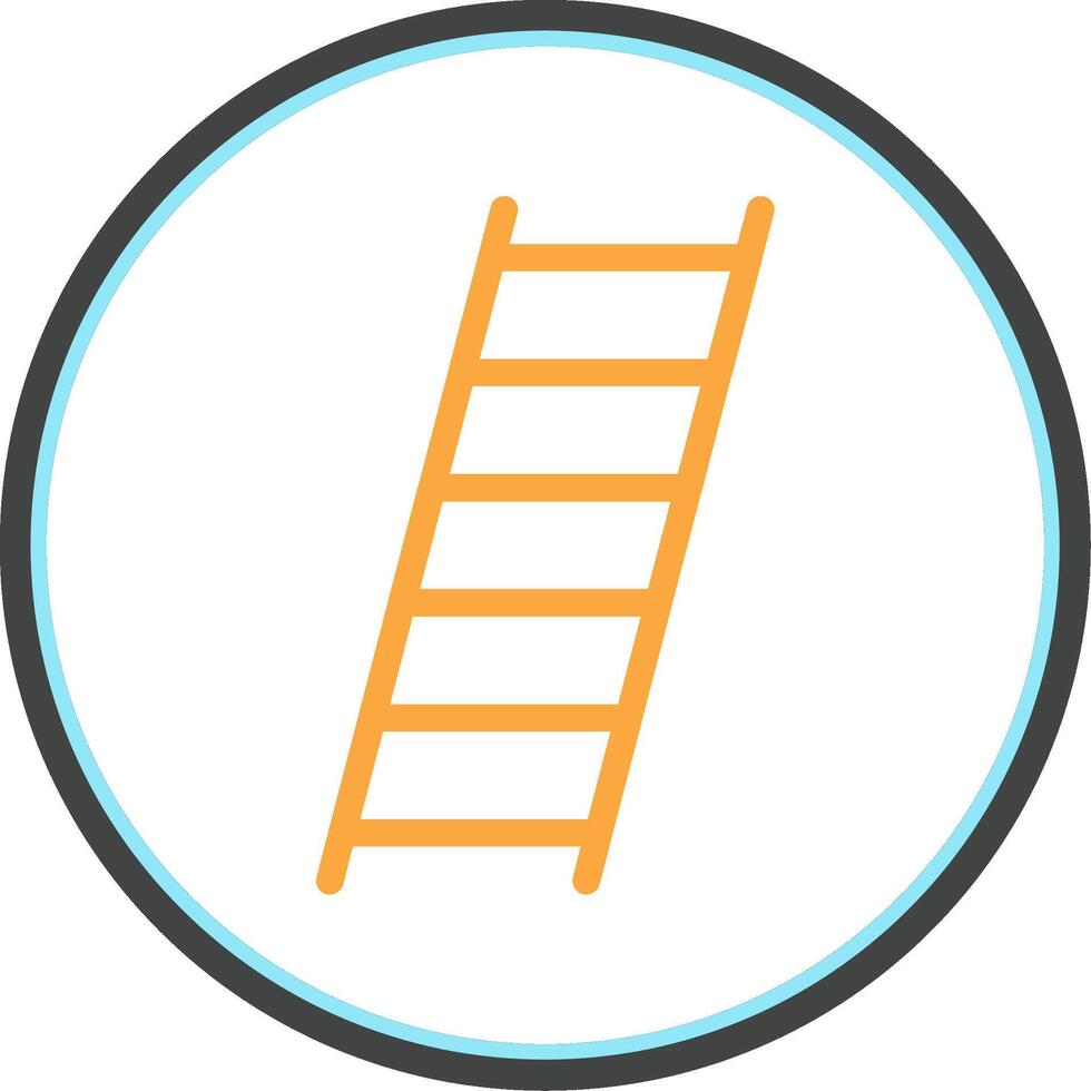 Ladder Flat Circle Icon vector