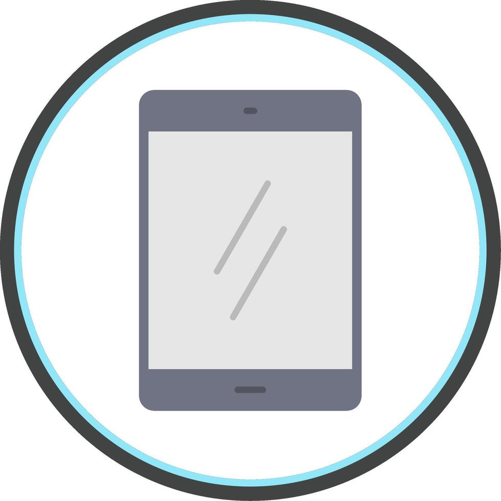 Mobile Flat Circle Icon vector