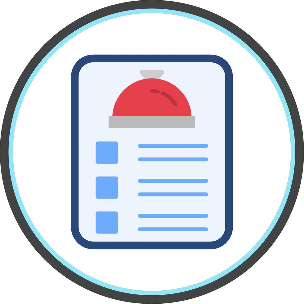 Menu Flat Circle Icon vector