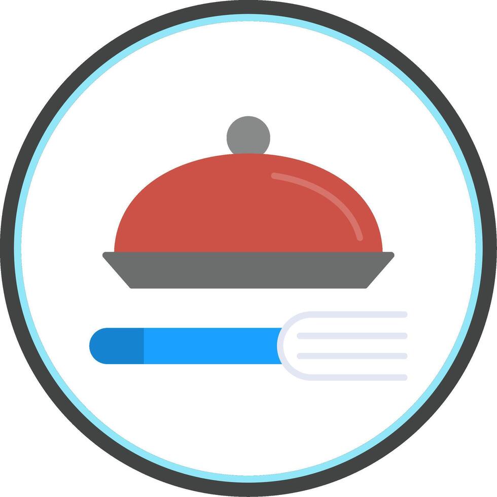 Meal Flat Circle Icon vector
