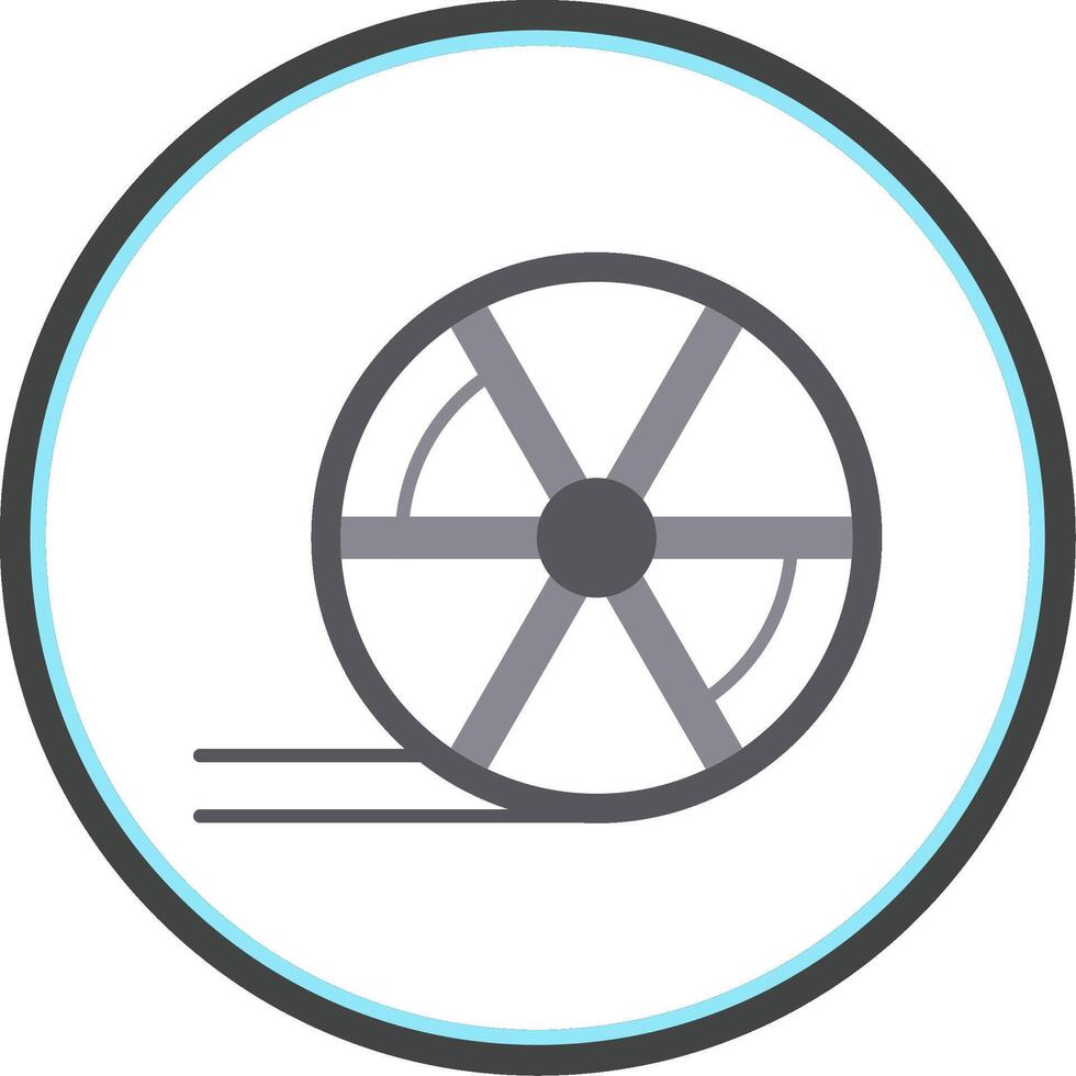 Wheel Flat Circle Icon vector