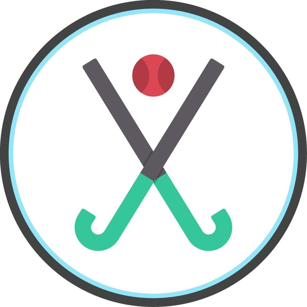 Hockey Flat Circle Icon vector