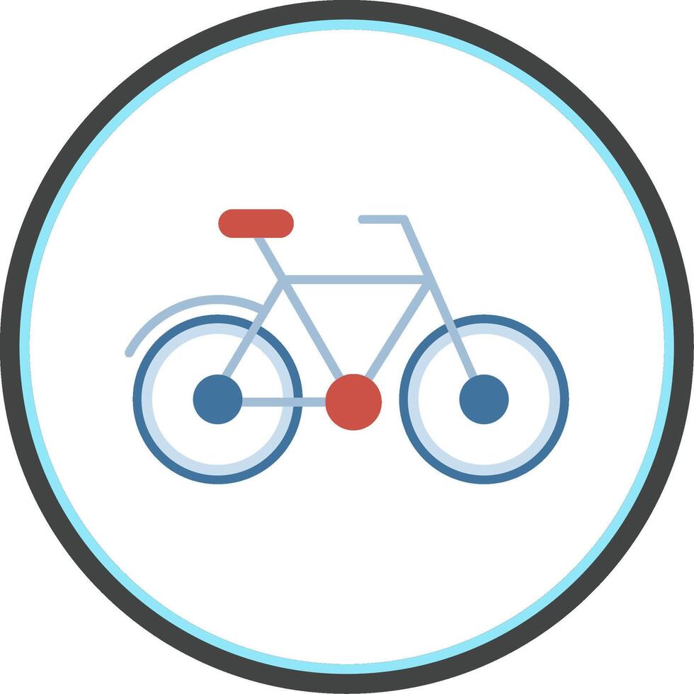 Bicycle Flat Circle Icon vector