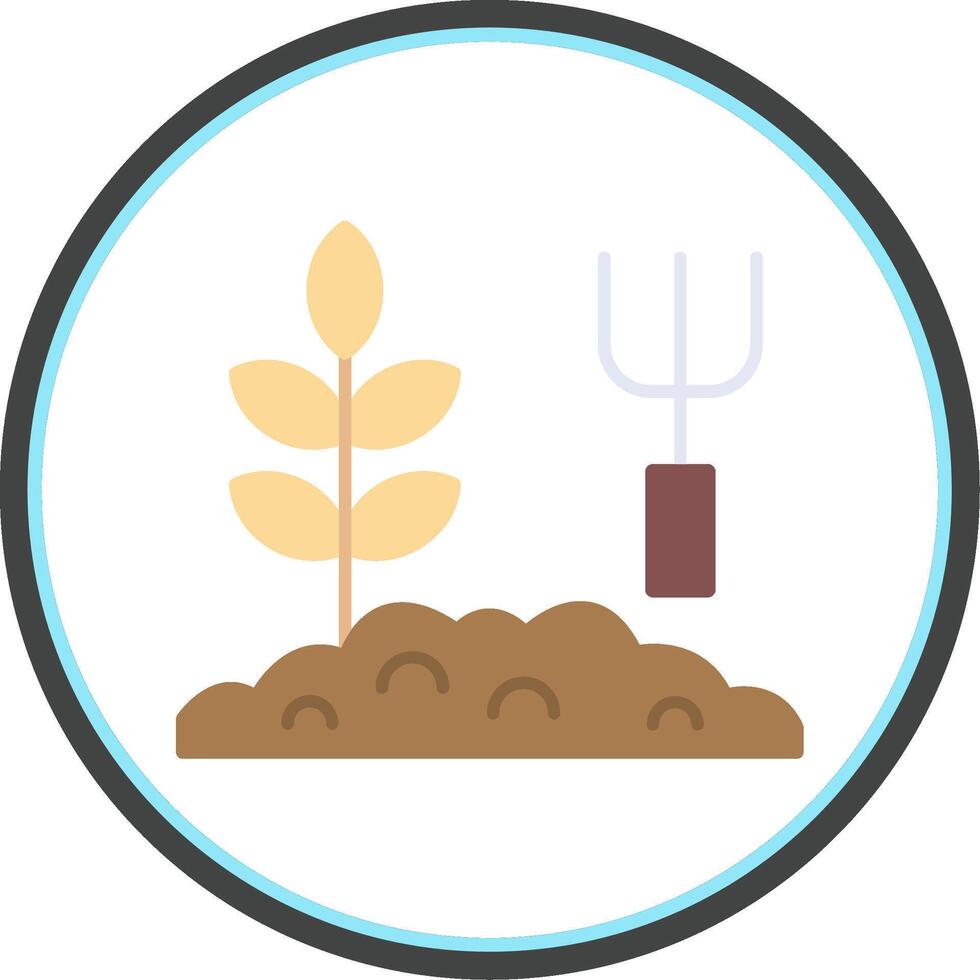 Garden Flat Circle Icon vector