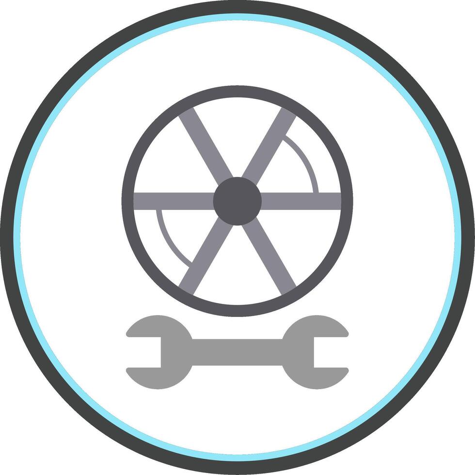 Tire Flat Circle Icon vector