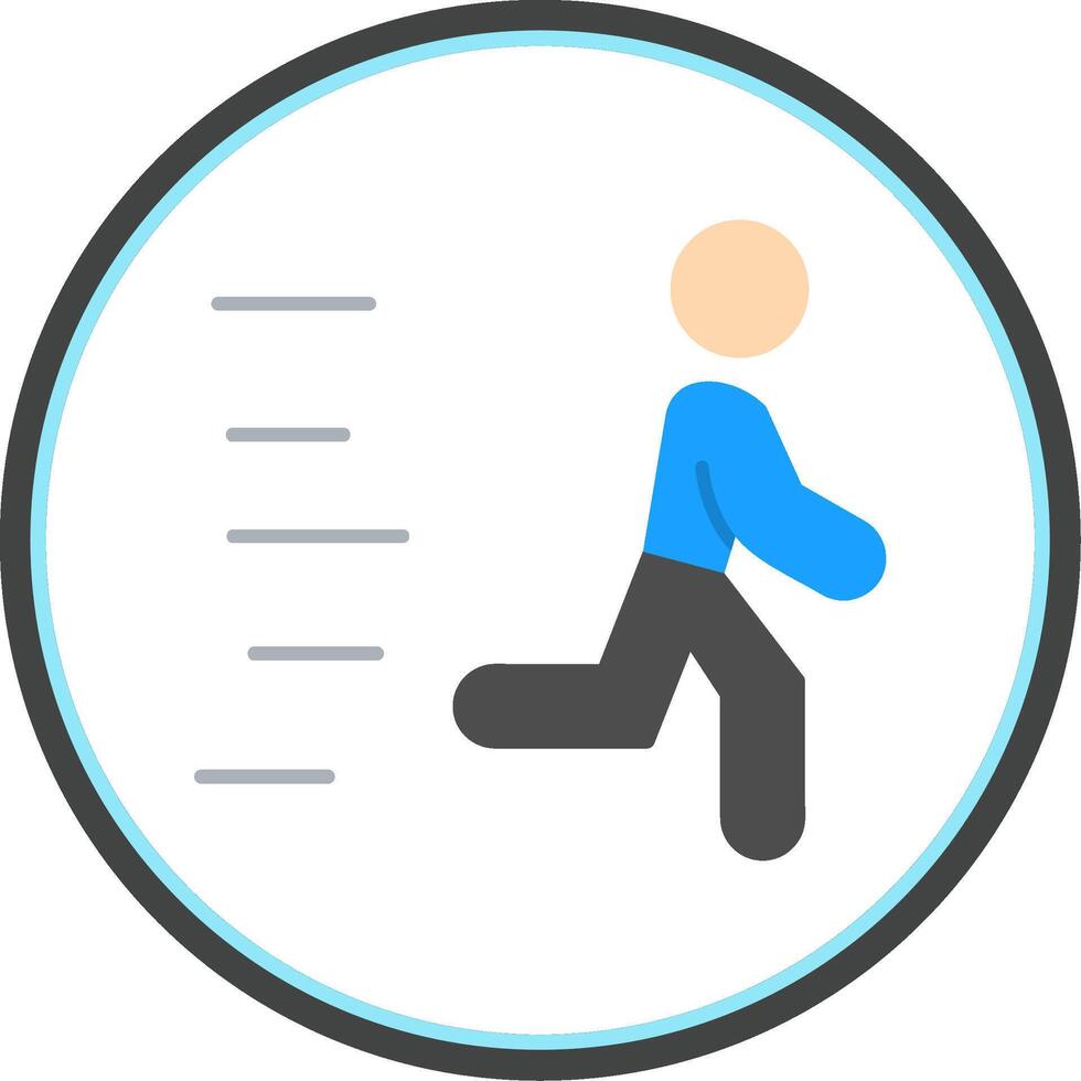 Runner Flat Circle Icon vector