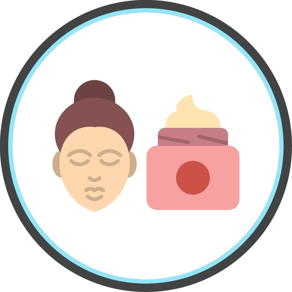 Skin Care Flat Circle Icon vector