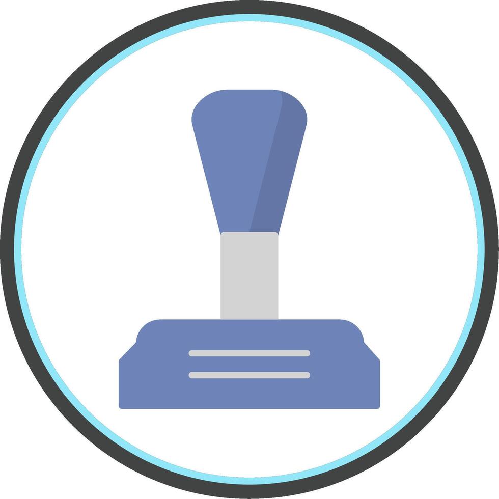 Gear Stick Flat Circle Icon vector