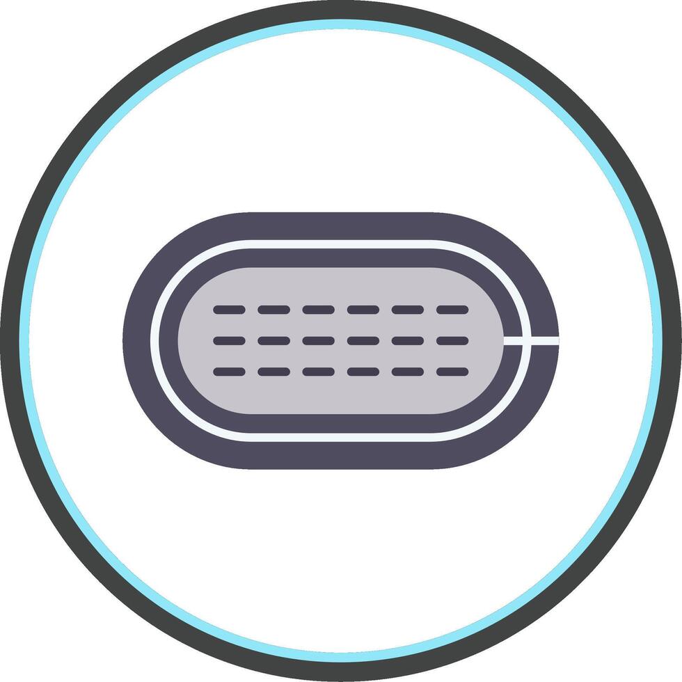 Running Track Flat Circle Icon vector