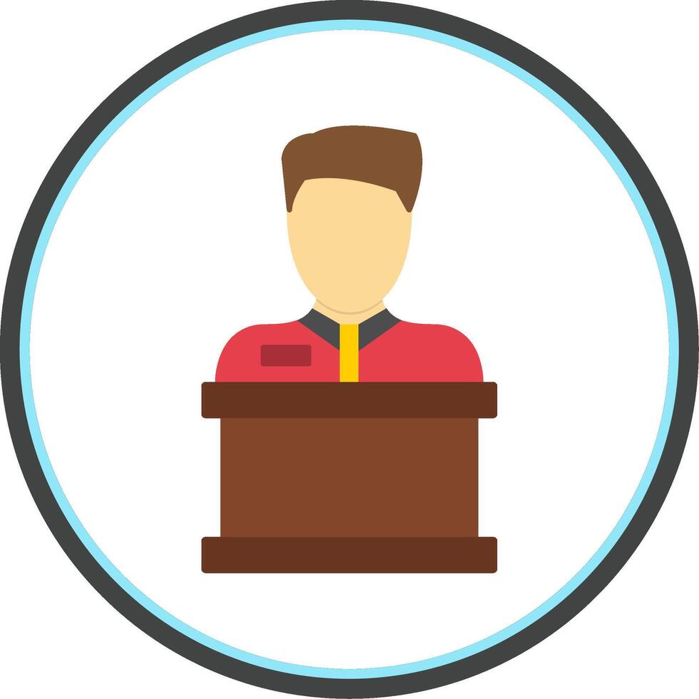 Reception Flat Circle Icon vector