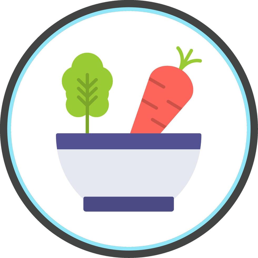 Salad Flat Circle Icon vector