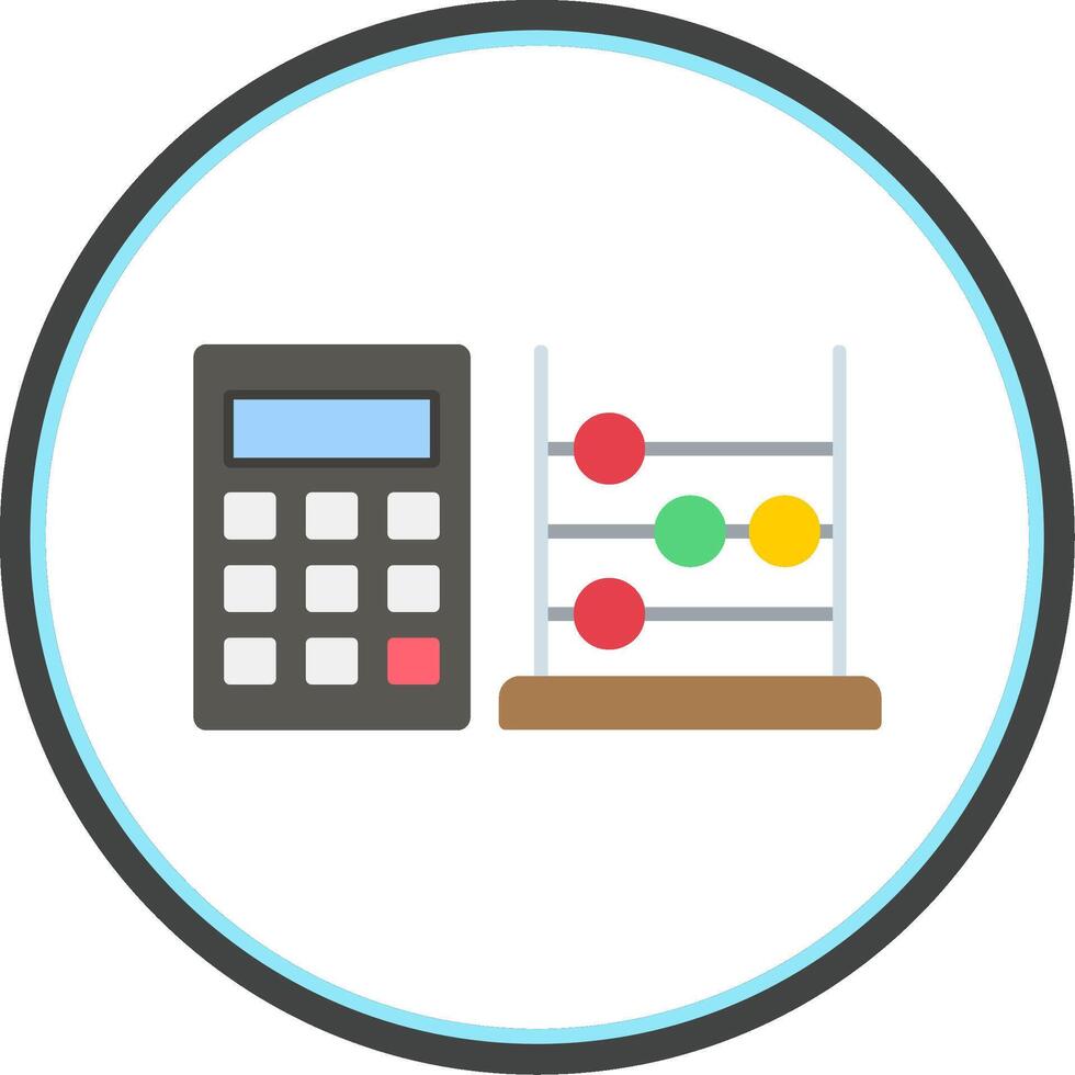 Abacus Flat Circle Icon vector