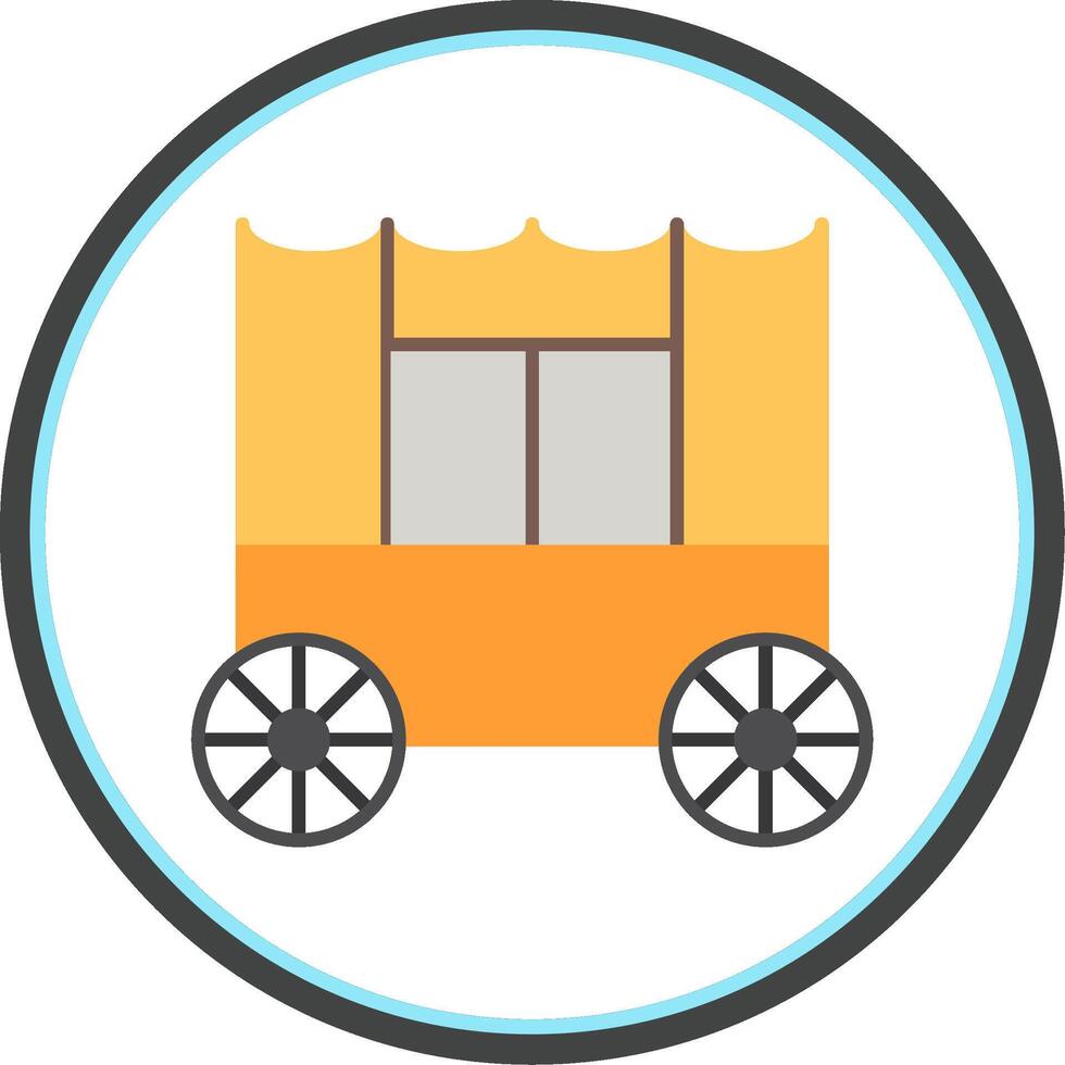 Carriage Flat Circle Icon vector