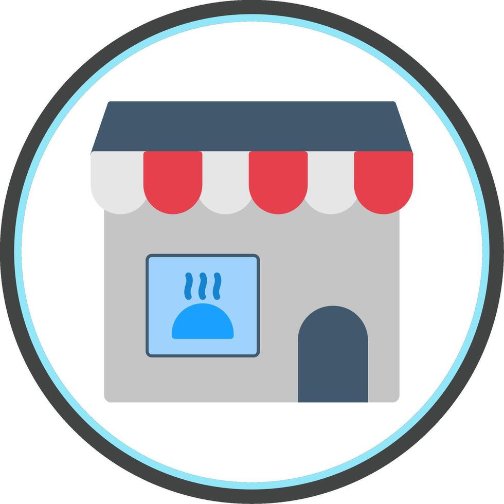 Grocery Store Flat Circle Icon vector