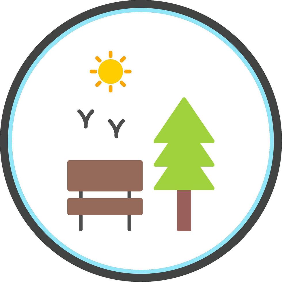 Park Flat Circle Icon vector