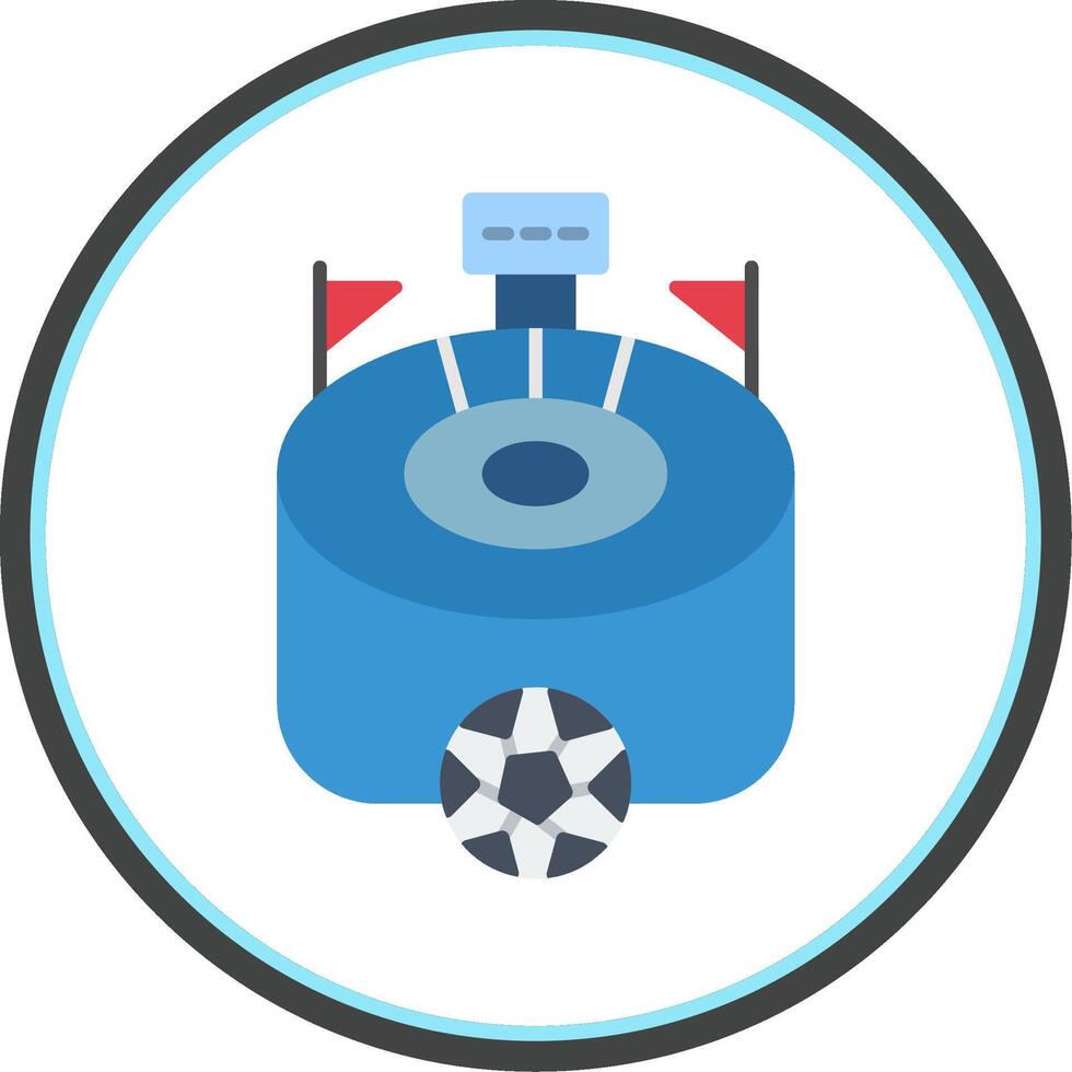 Stadium Flat Circle Icon vector