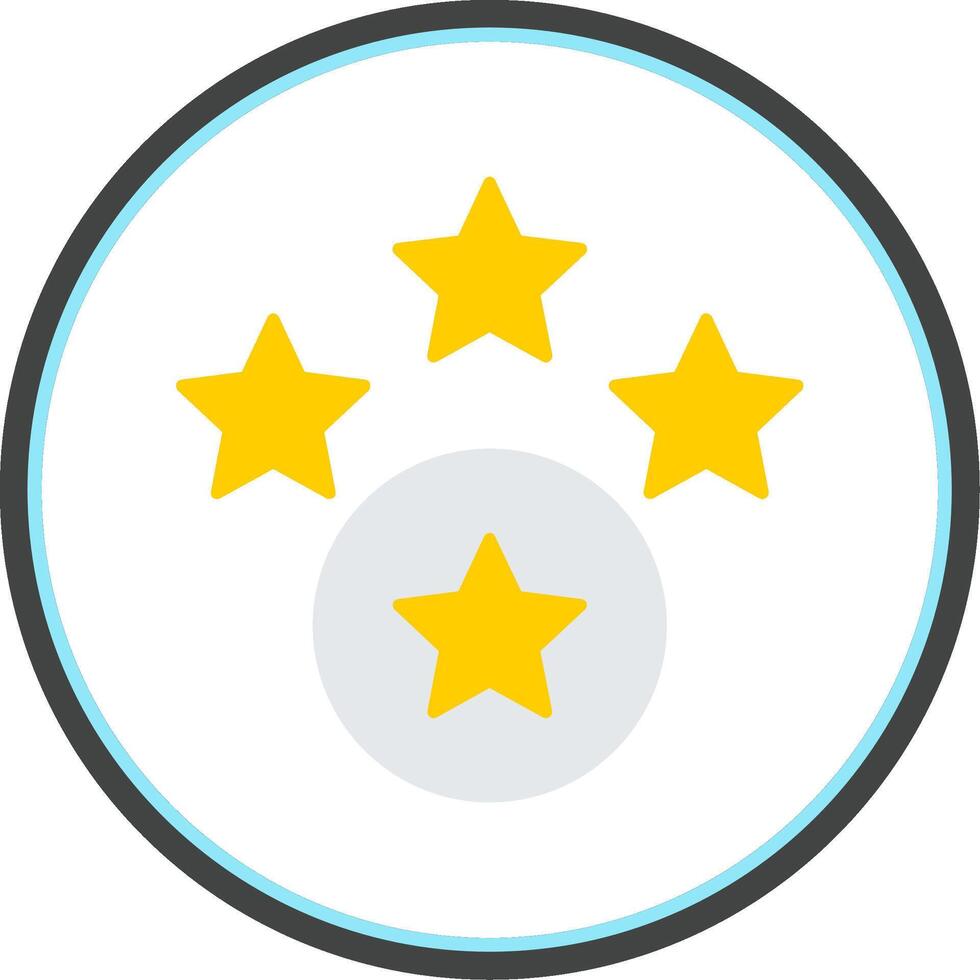 Rating Flat Circle Icon vector