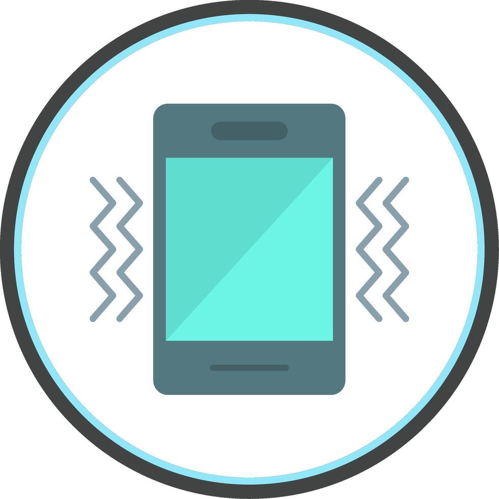 Vibration Flat Circle Icon vector