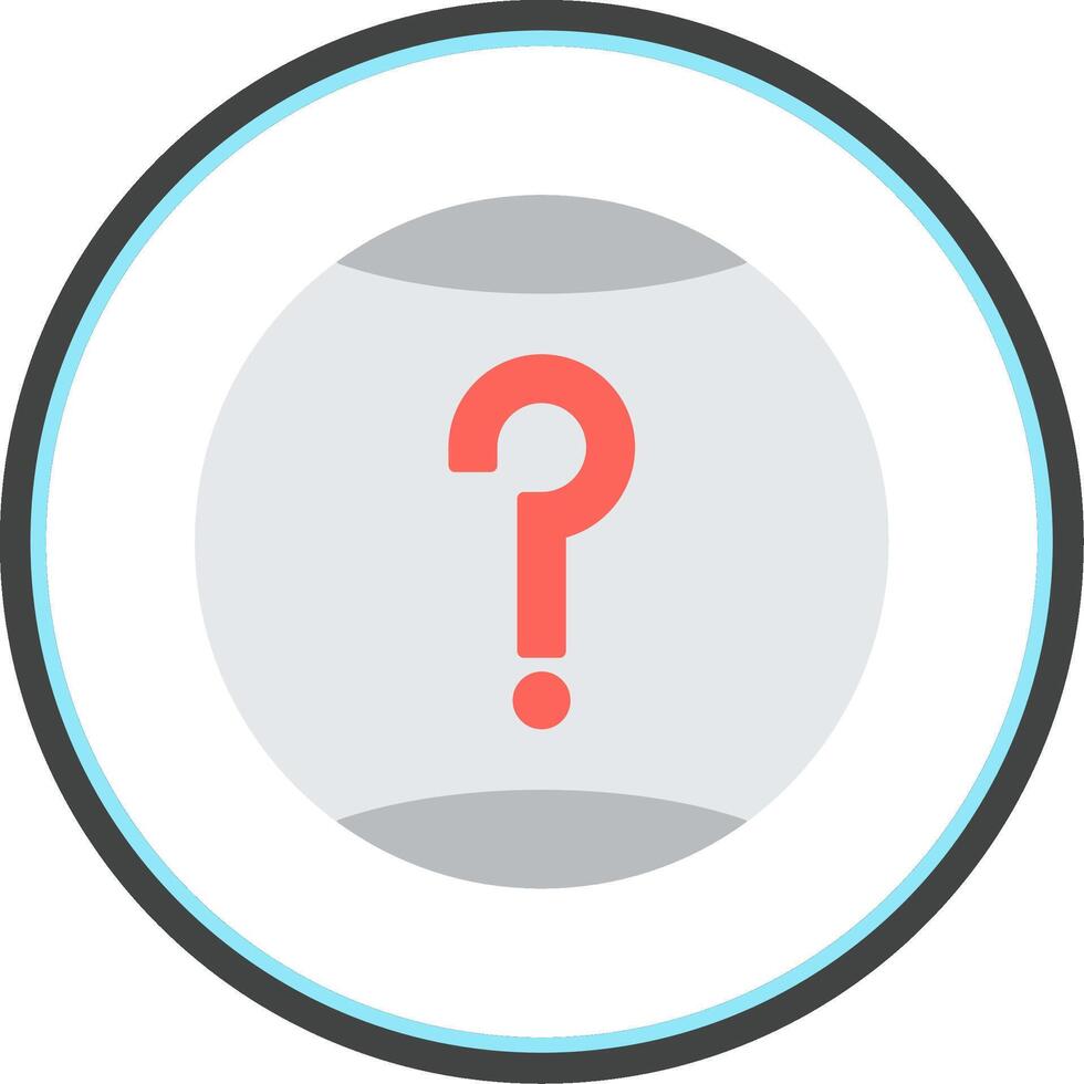 Question Flat Circle Icon vector