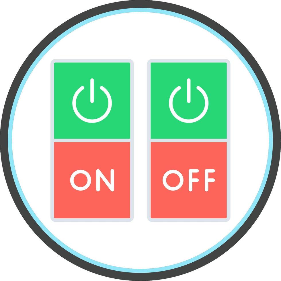 Switch Flat Circle Icon vector