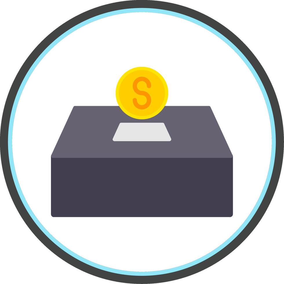 Alms Flat Circle Icon vector