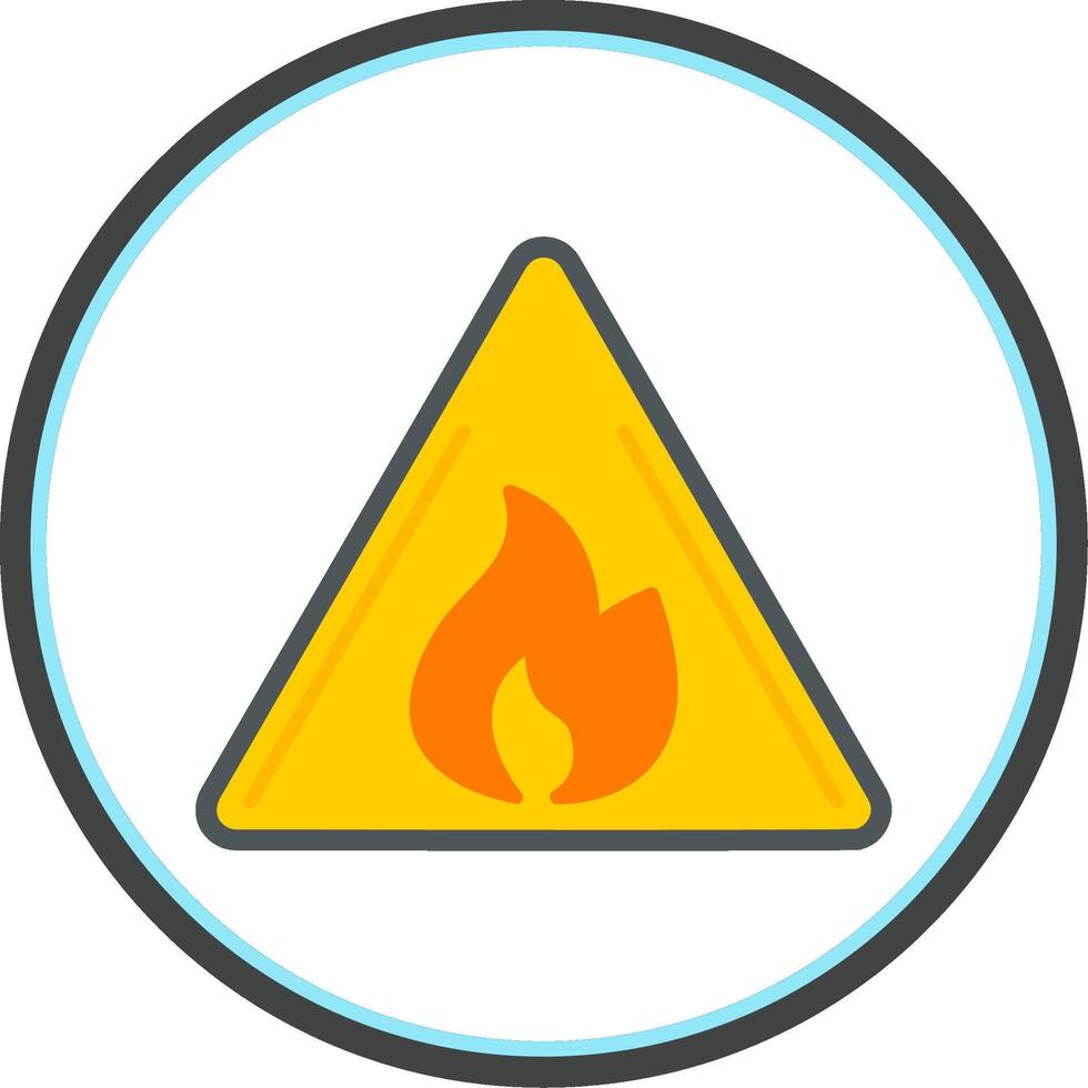 Hazards Flat Circle Icon vector