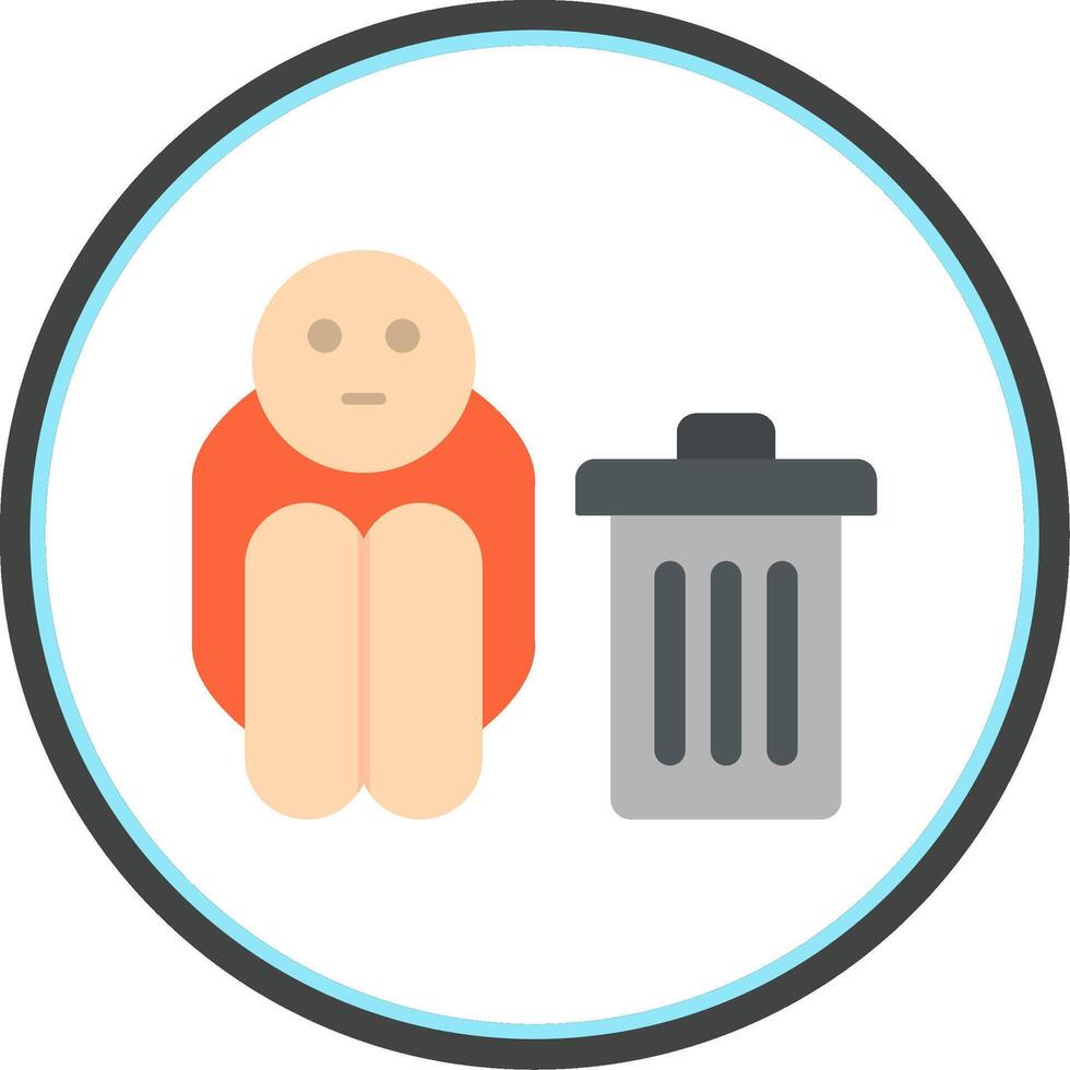 Scavenger Flat Circle Icon vector