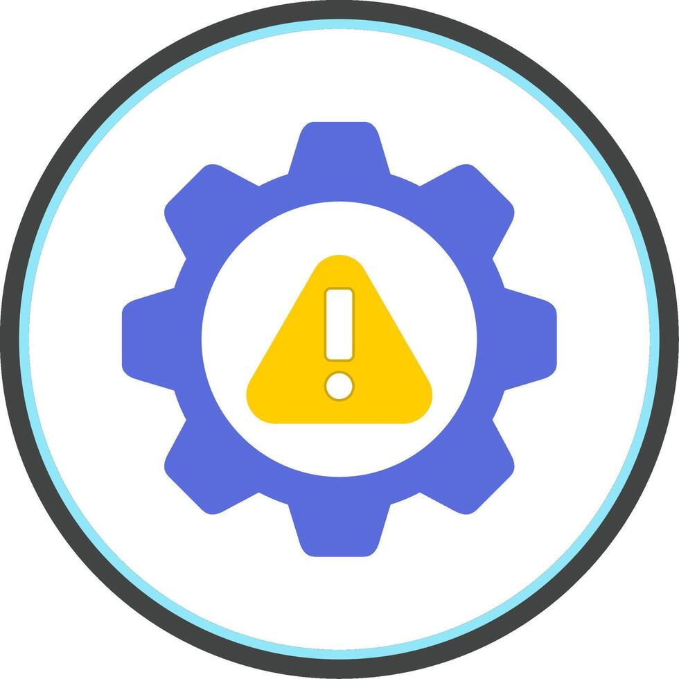 Risk Management Flat Circle Icon vector
