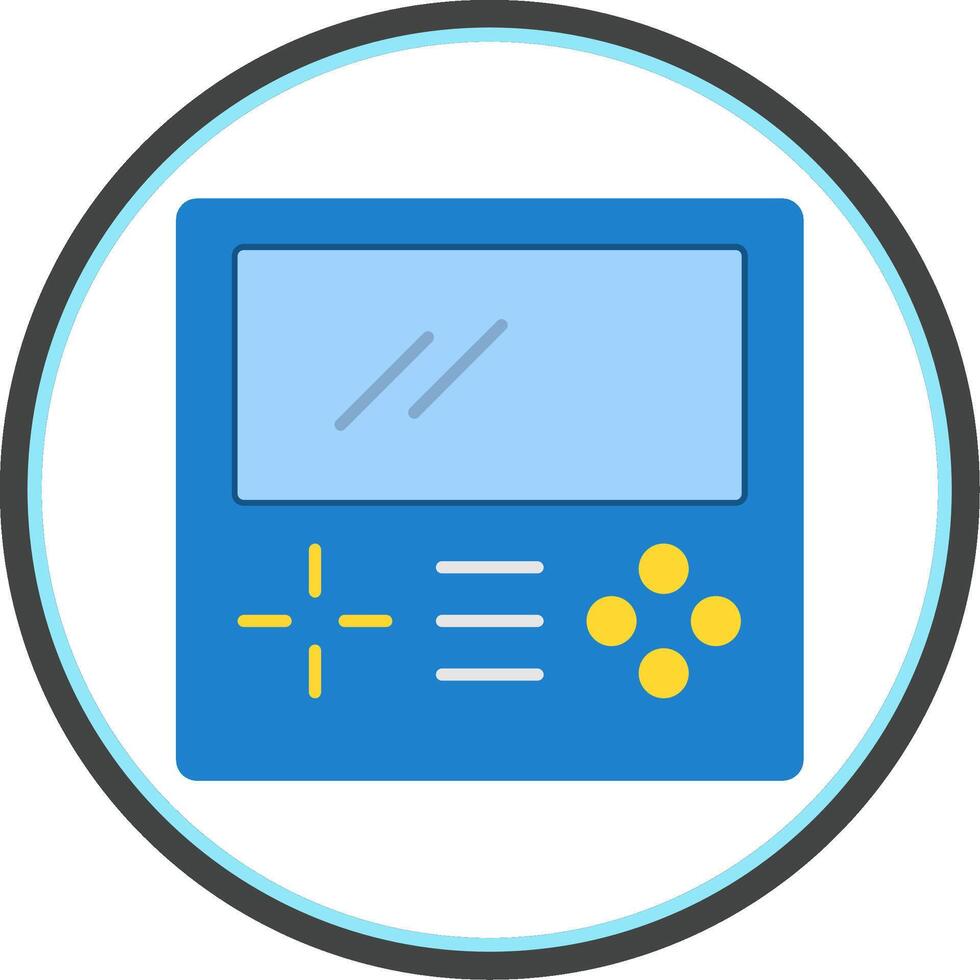 Gameboy Flat Circle Icon vector