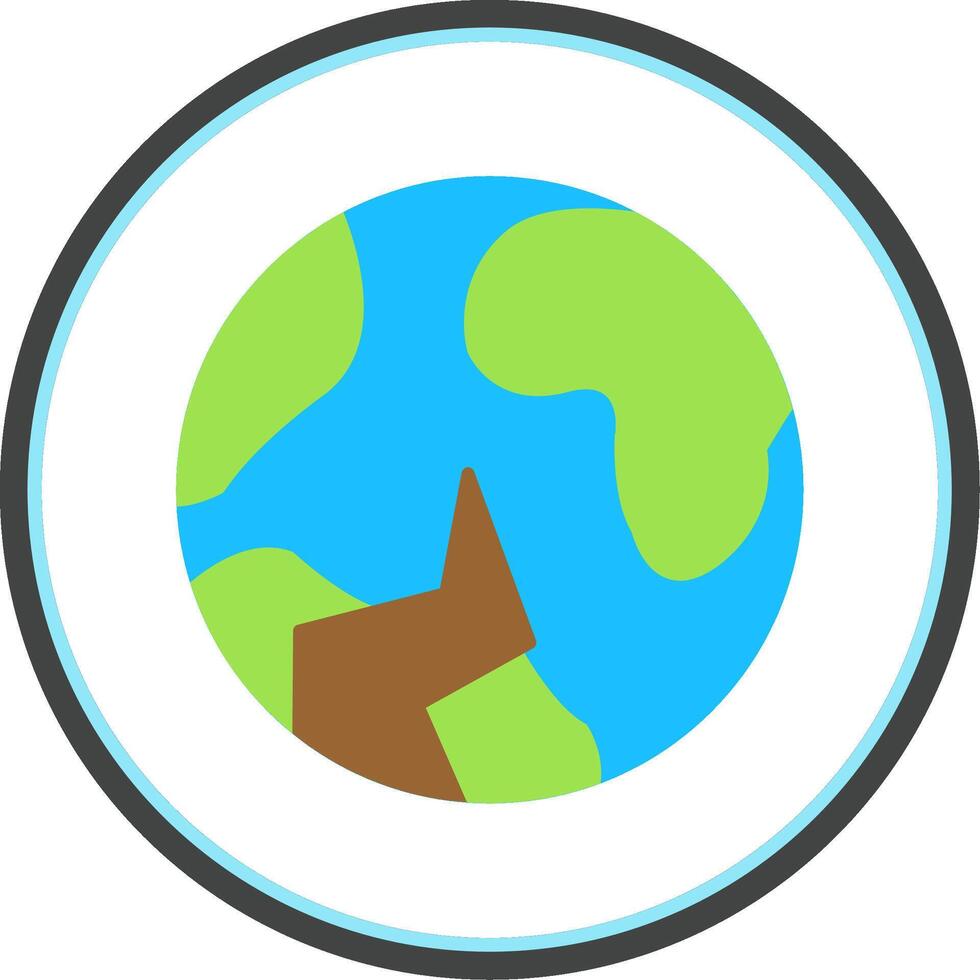 Natural Disaster Flat Circle Icon vector