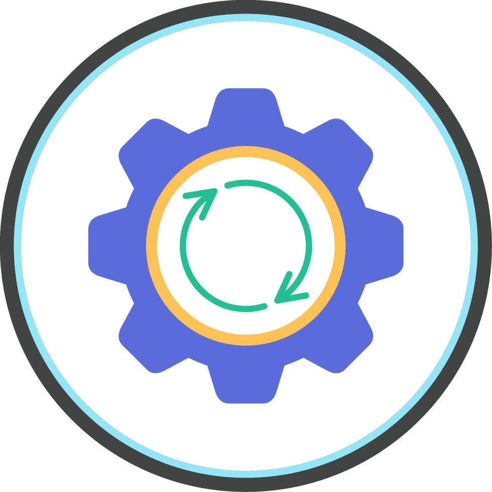 Recovery Flat Circle Icon vector