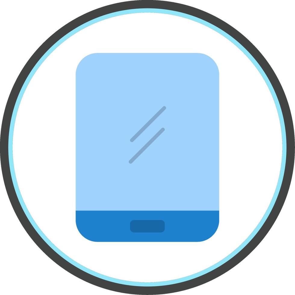 Tablet Flat Circle Icon vector