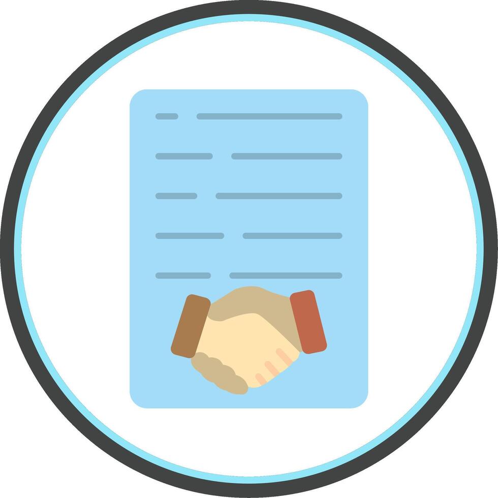 Handshake Flat Circle Icon vector