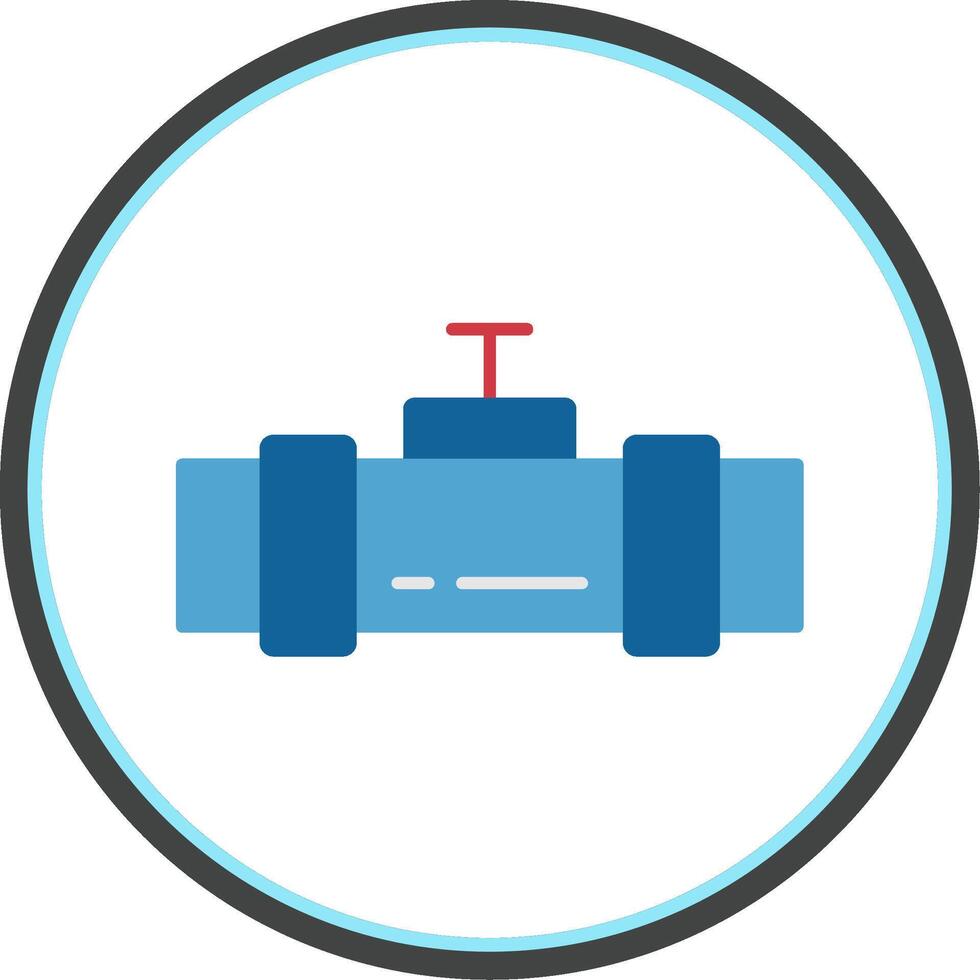 Pipe Flat Circle Icon vector