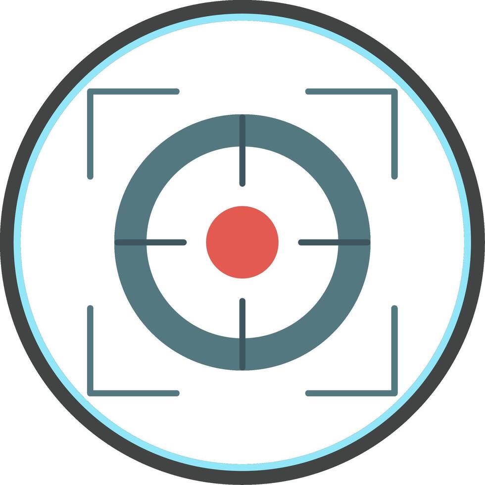 Focus Flat Circle Icon vector