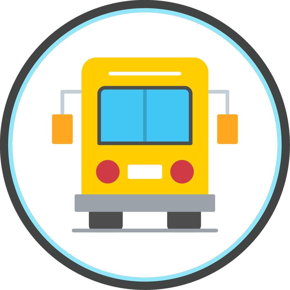 Shuttle Flat Circle Icon vector