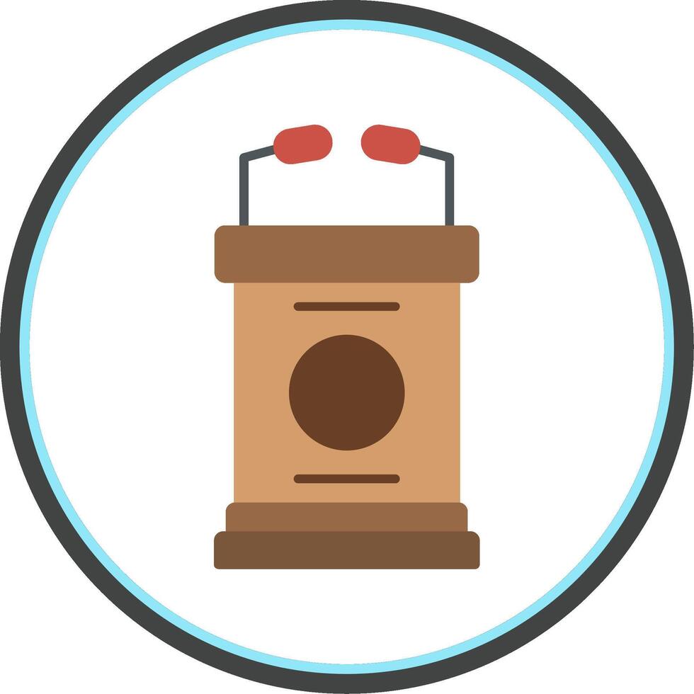 Lectern Flat Circle Icon vector