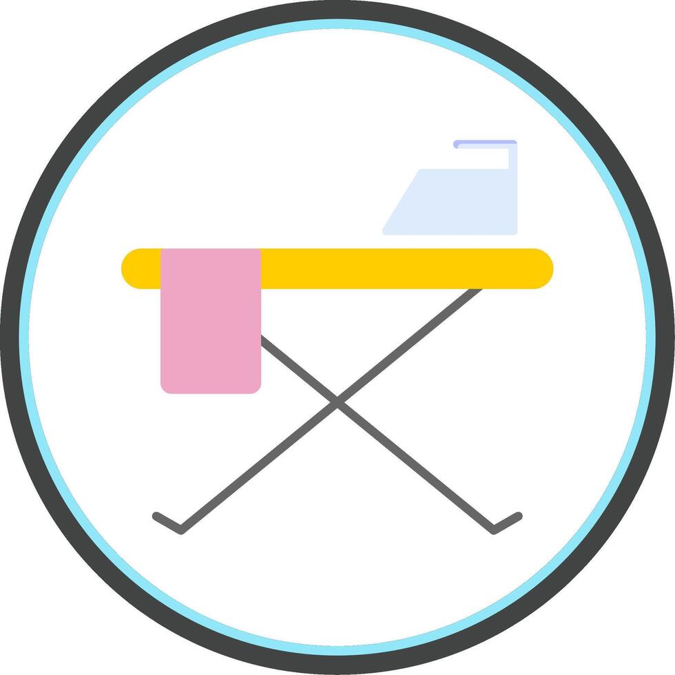 Iron Board Flat Circle Icon vector