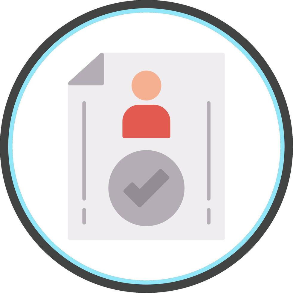 Verified Flat Circle Icon vector