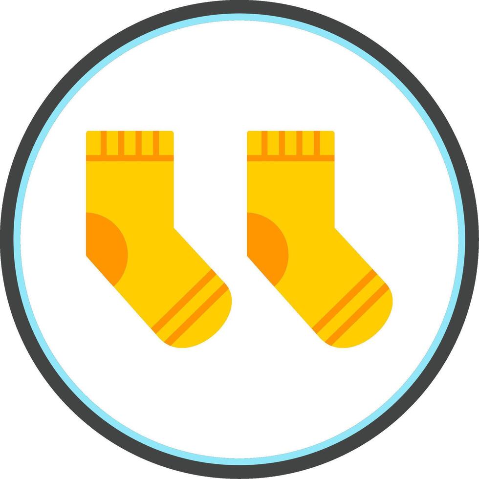 Sock Flat Circle Icon vector