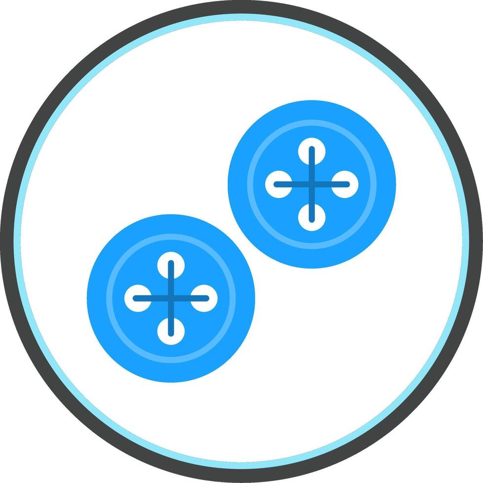 Buttons Flat Circle Icon vector
