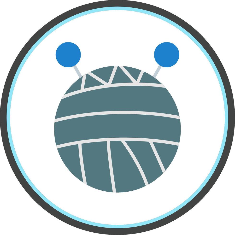 Wool Flat Circle Icon vector