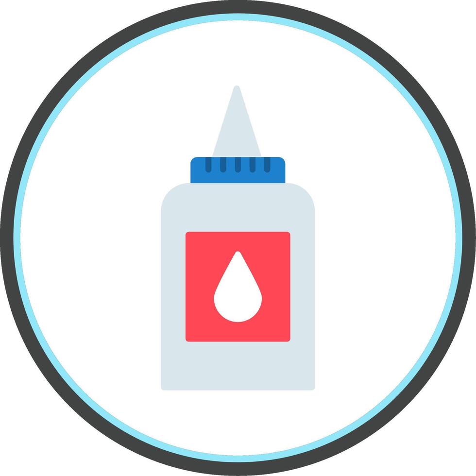 Liquid Glue Flat Circle Icon vector