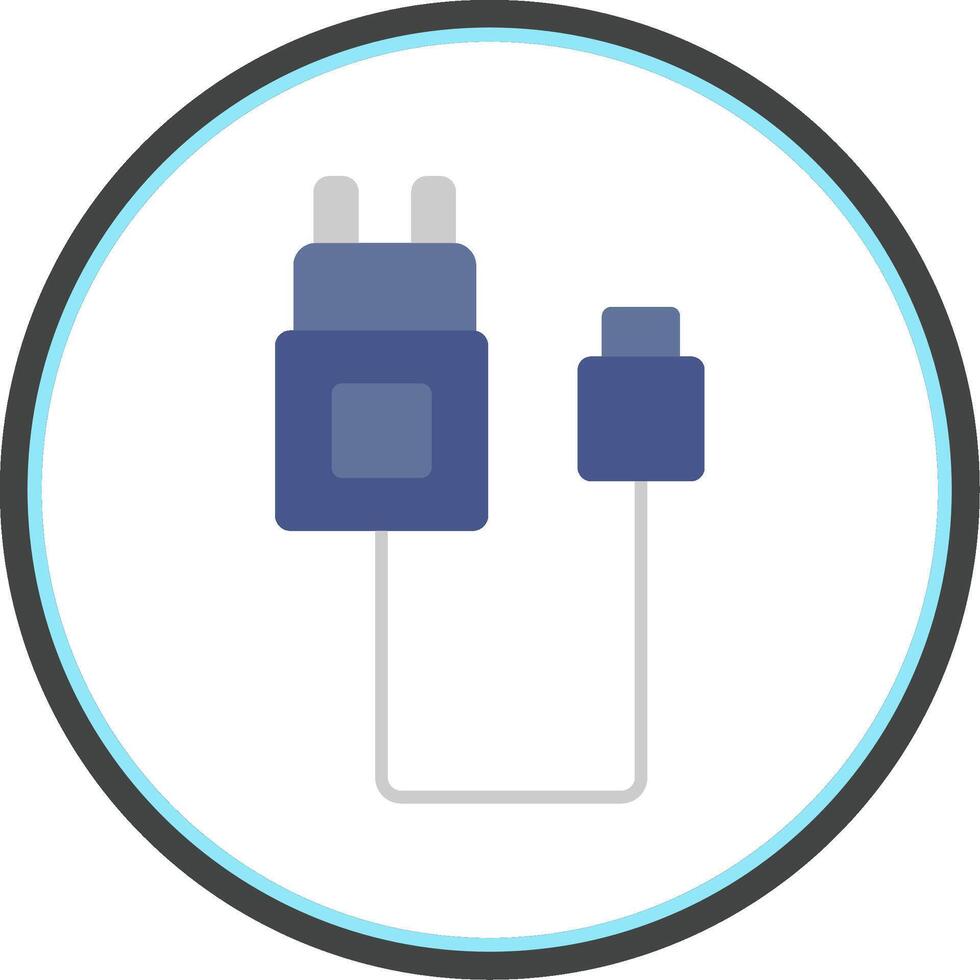 Charger Flat Circle Icon vector