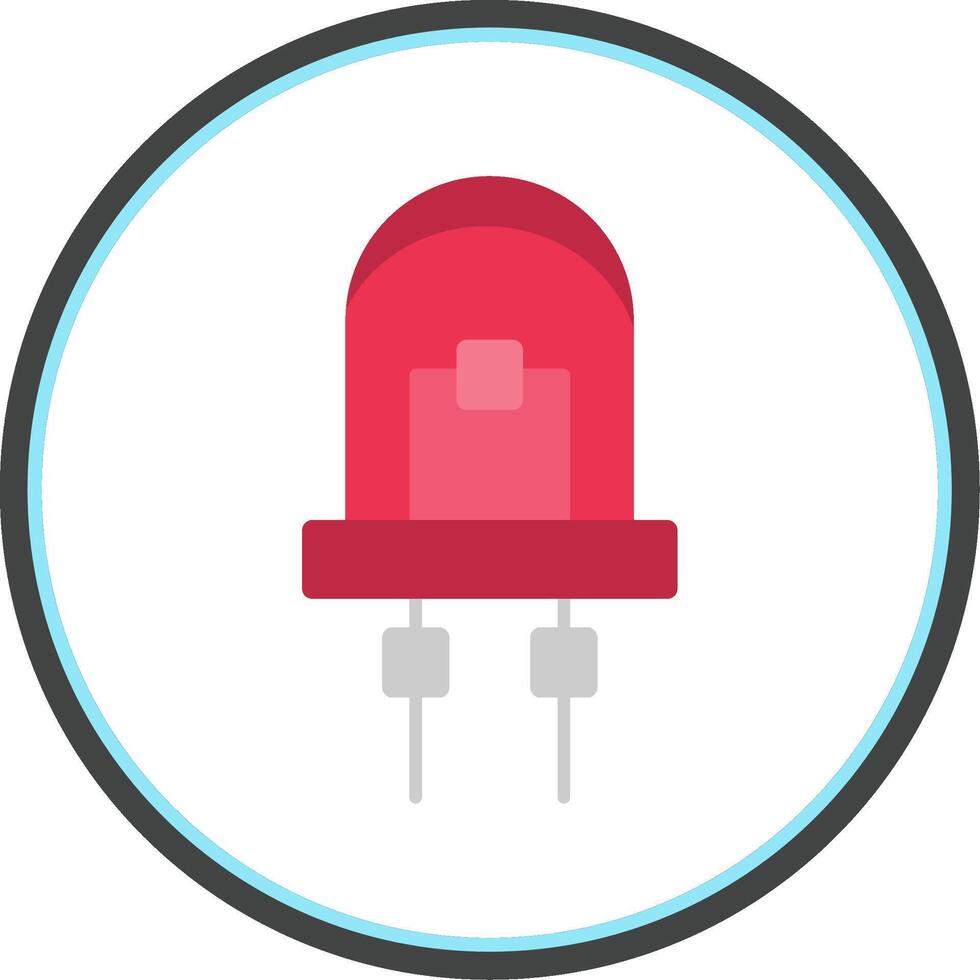 Diode Flat Circle Icon vector
