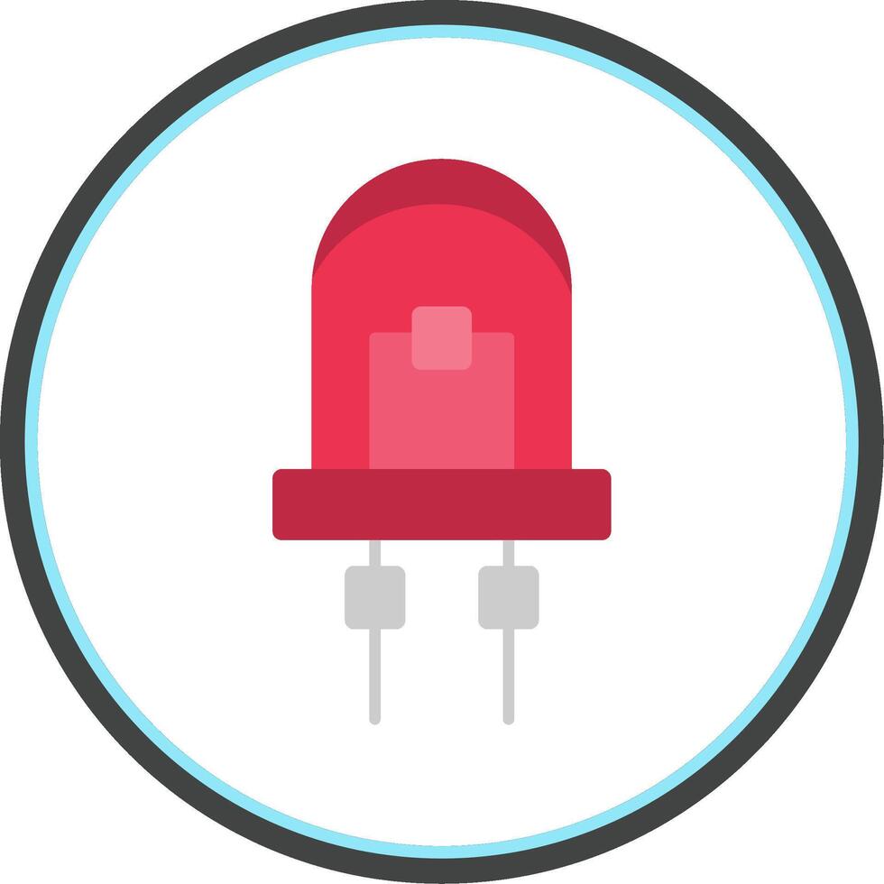 Diode Flat Circle Icon vector