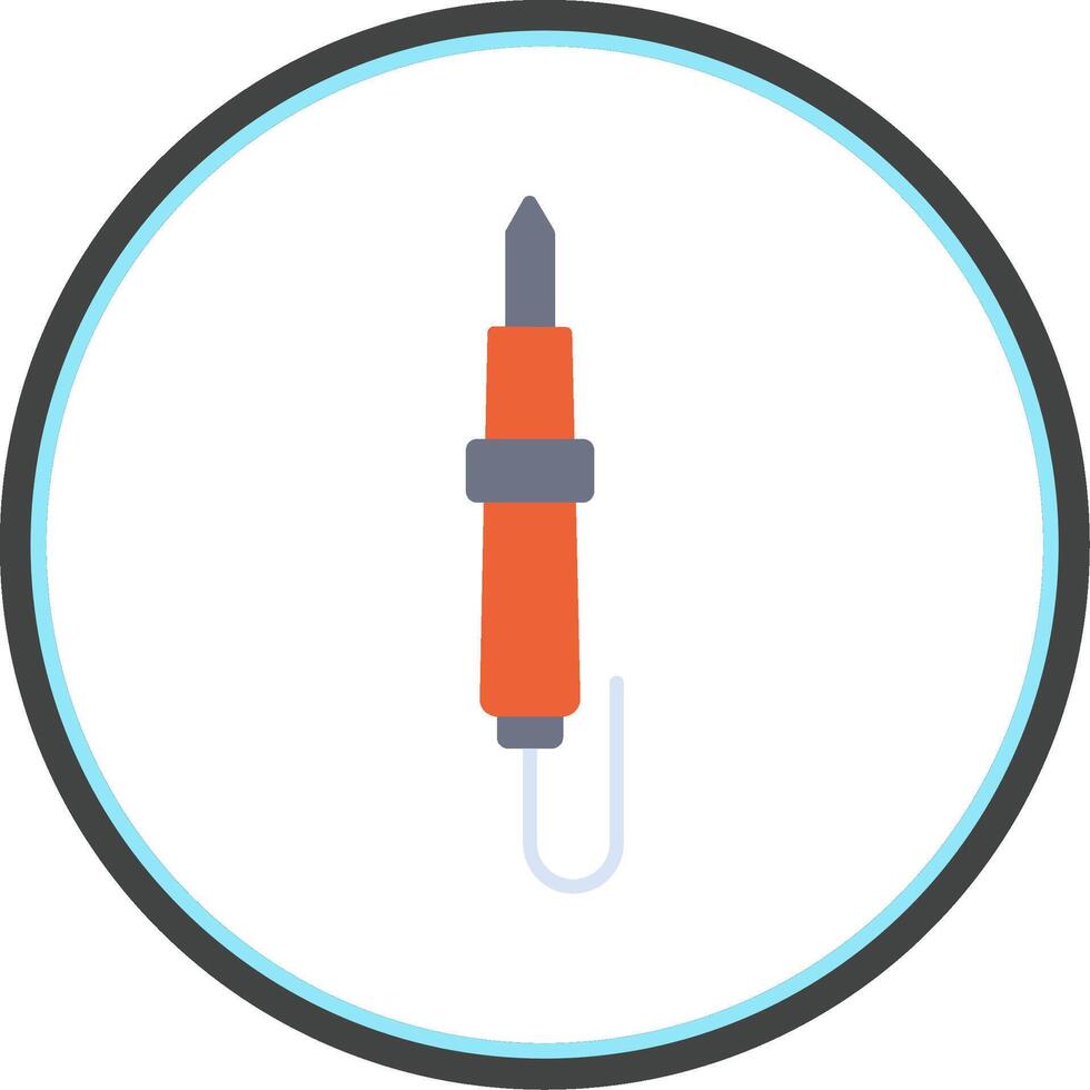 Soldering Flat Circle Icon vector