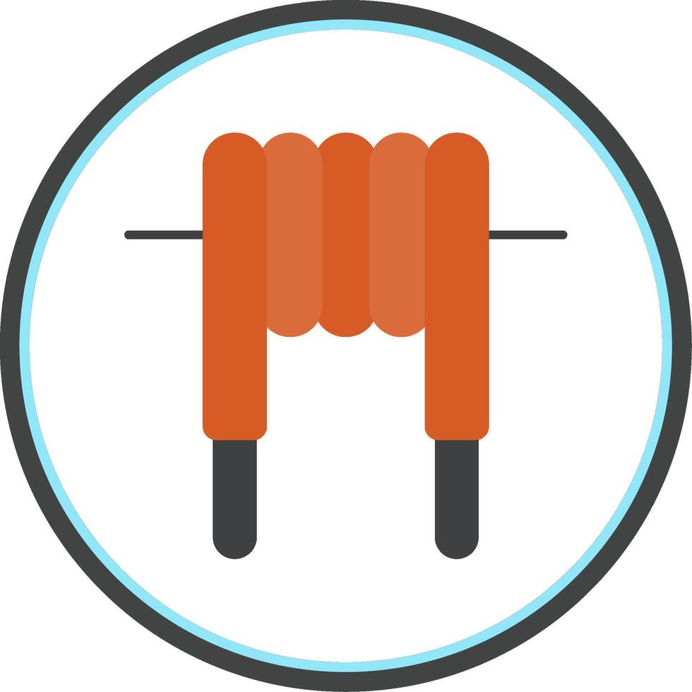 Inductor Flat Circle Icon vector