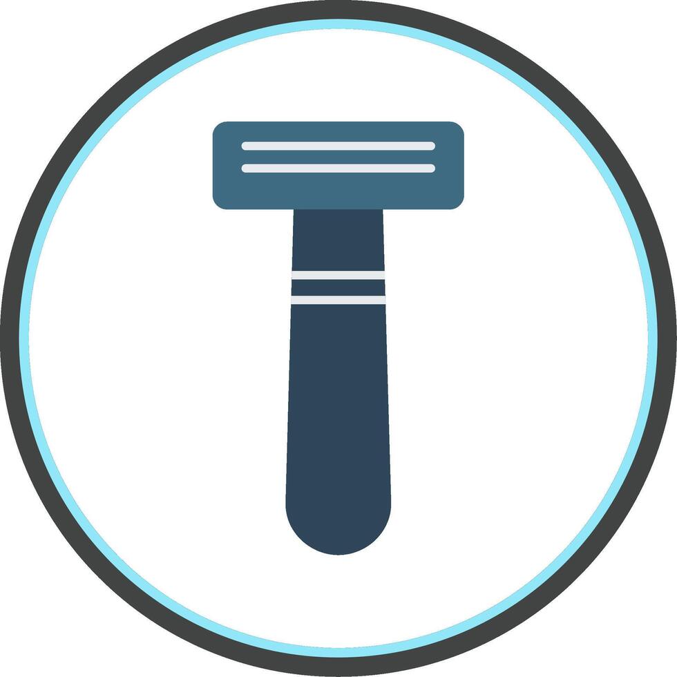 Shaving Razor Flat Circle Icon vector