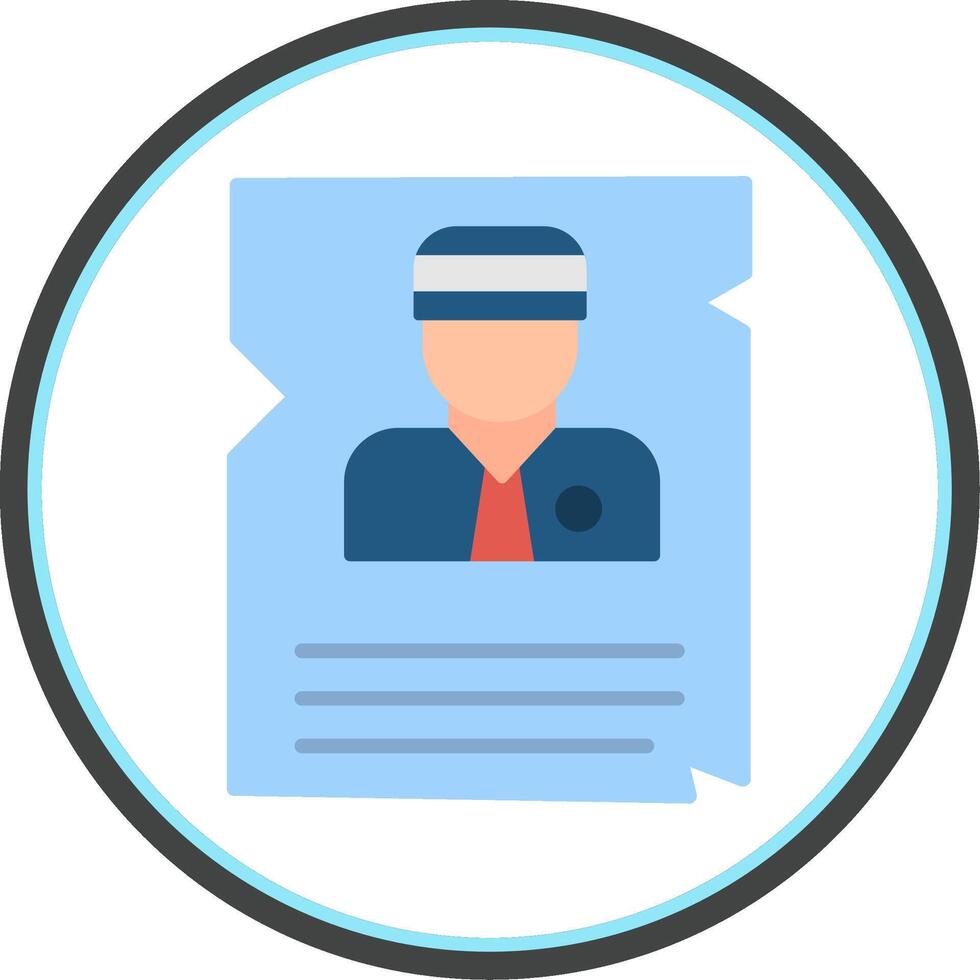 Wanted Flat Circle Icon vector
